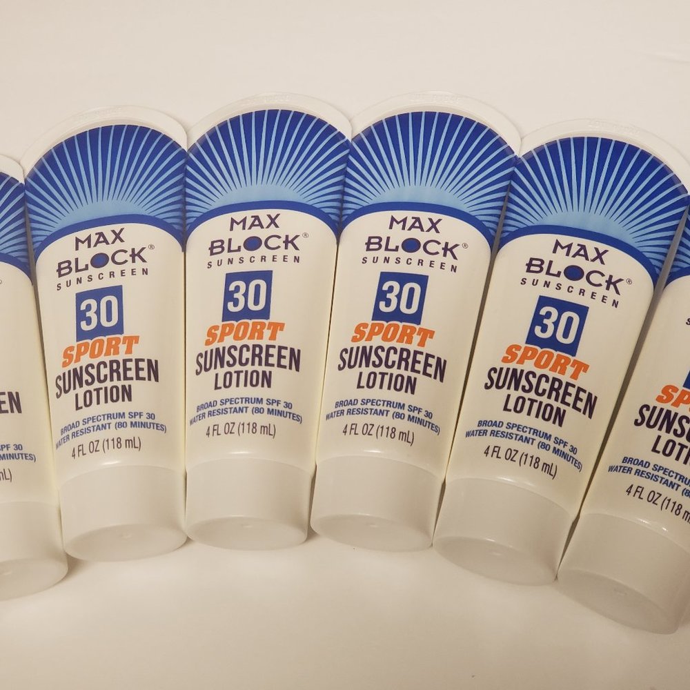 6 Max Block 30 SPF Sport Sunscreen Lotion,